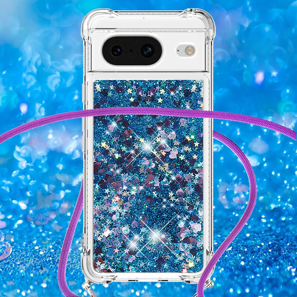 Google Pixel 8 - Glitter Case With Lanyard