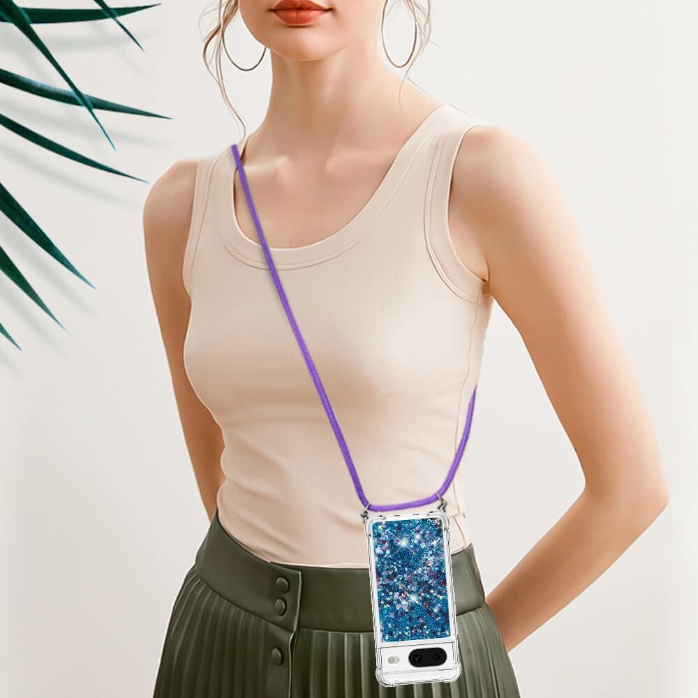 Google Pixel 8 - Glitter Case With Lanyard