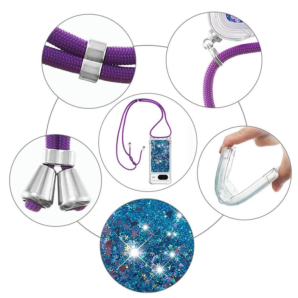 Google Pixel 8 - Glitter Case With Lanyard