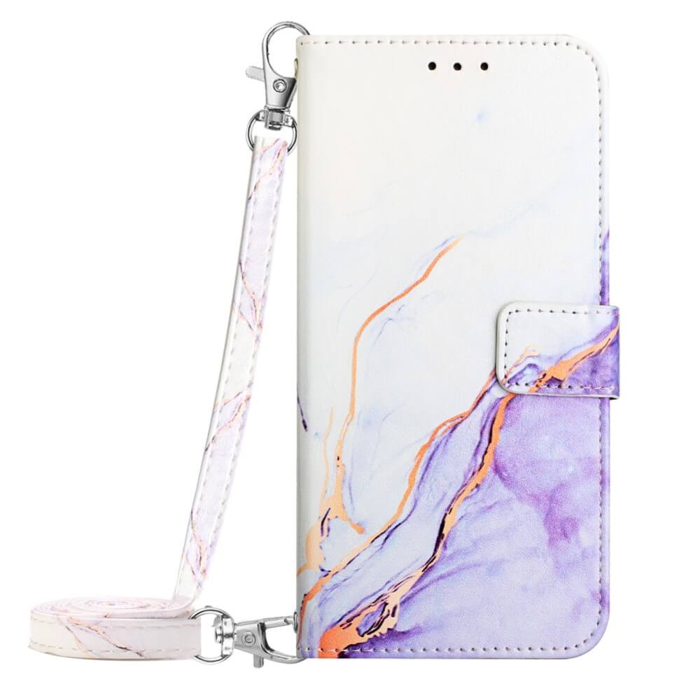 iPhone 15 Pro - Etui Hülle mit Umhängeband Marble