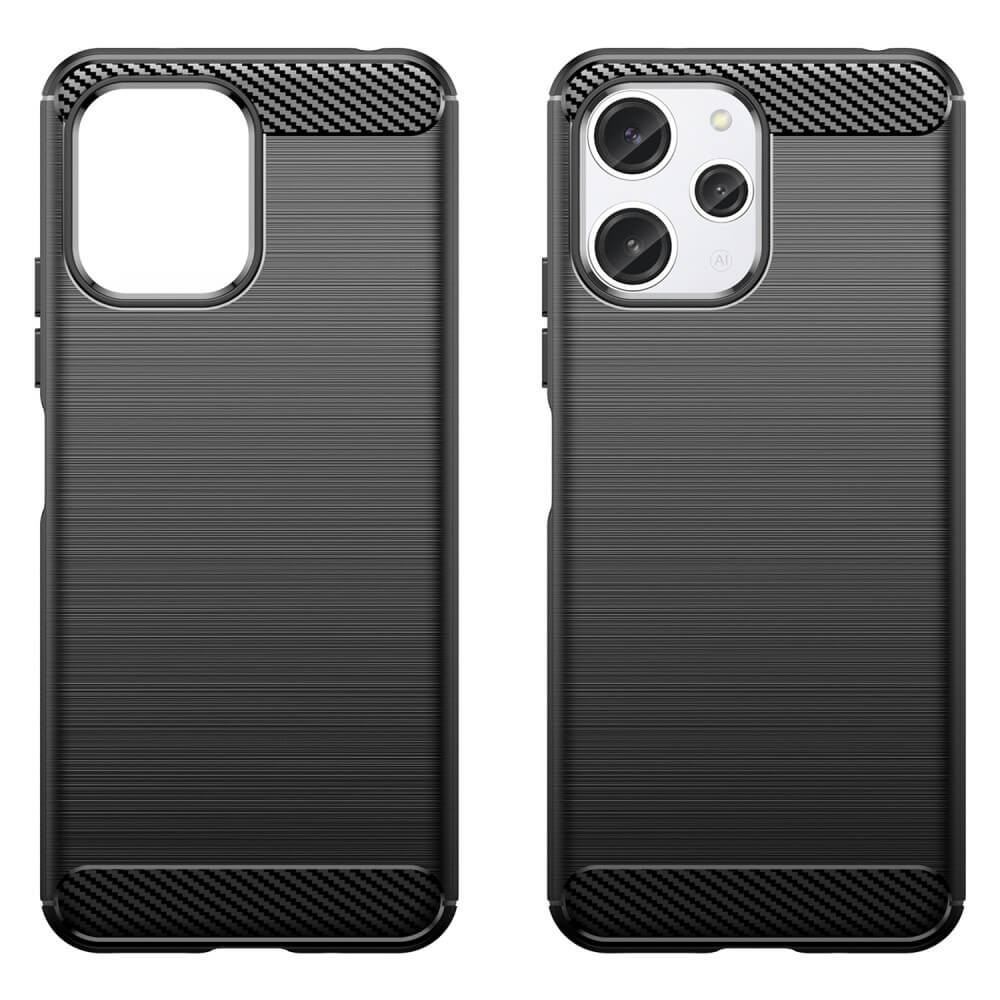 Xiaomi Redmi 12 - Metal Carbon Look Case