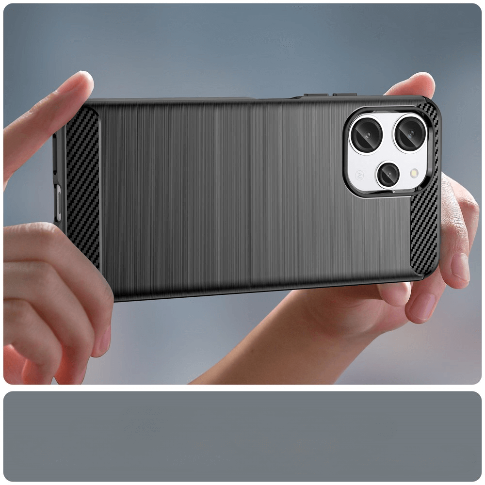 Xiaomi Redmi 12 - Metal Carbon Look Case