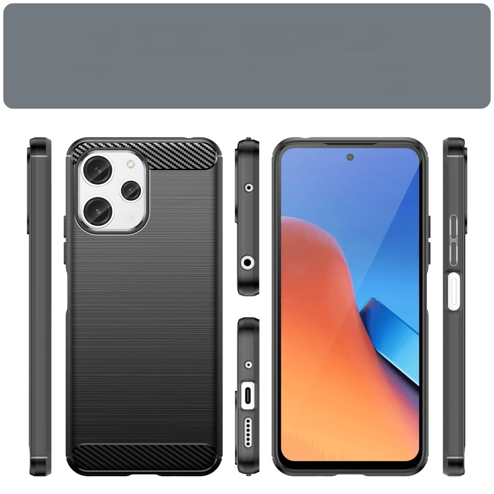 Xiaomi Redmi 12 - Metal Carbon Look Case