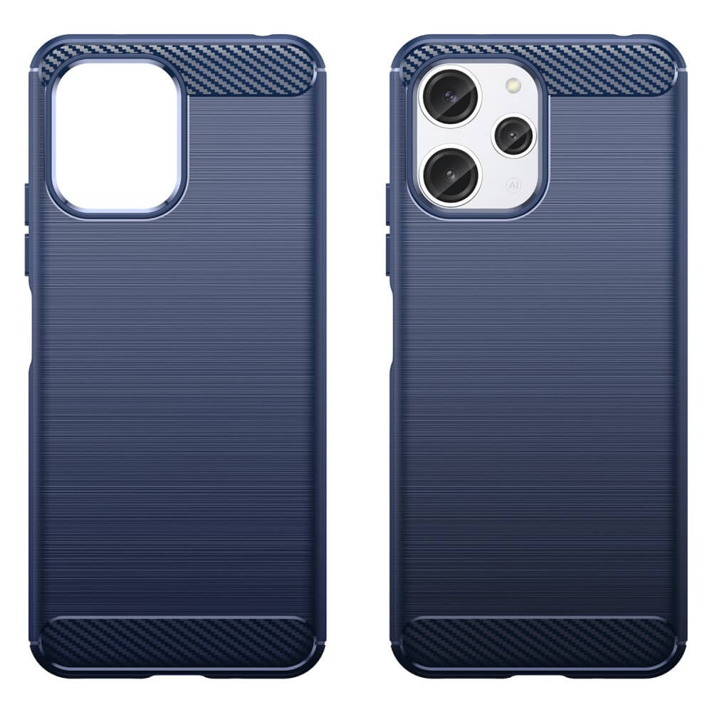 Xiaomi Redmi 12 - Metal Carbon Look Case