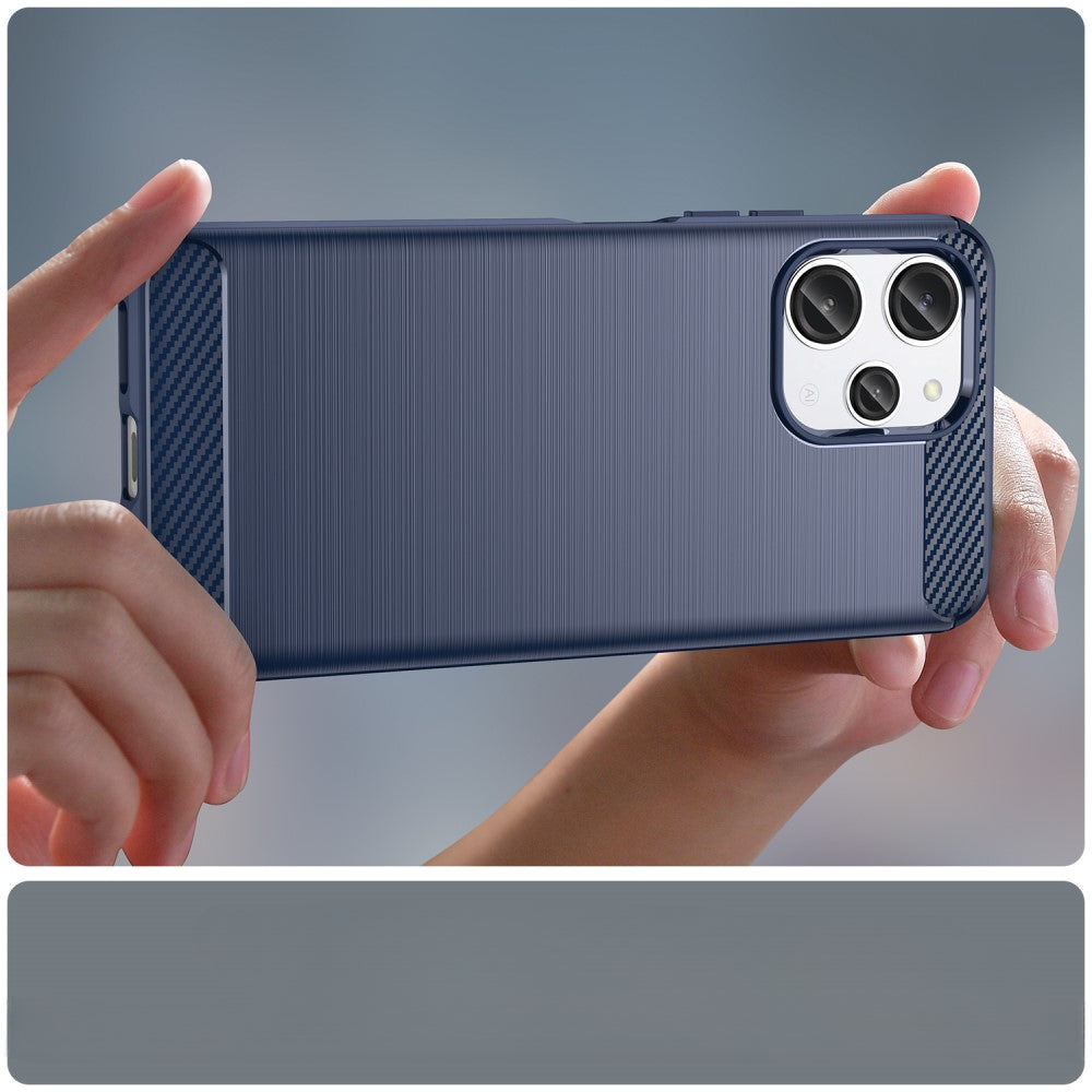 Xiaomi Redmi 12 - Metal Carbon Look Case