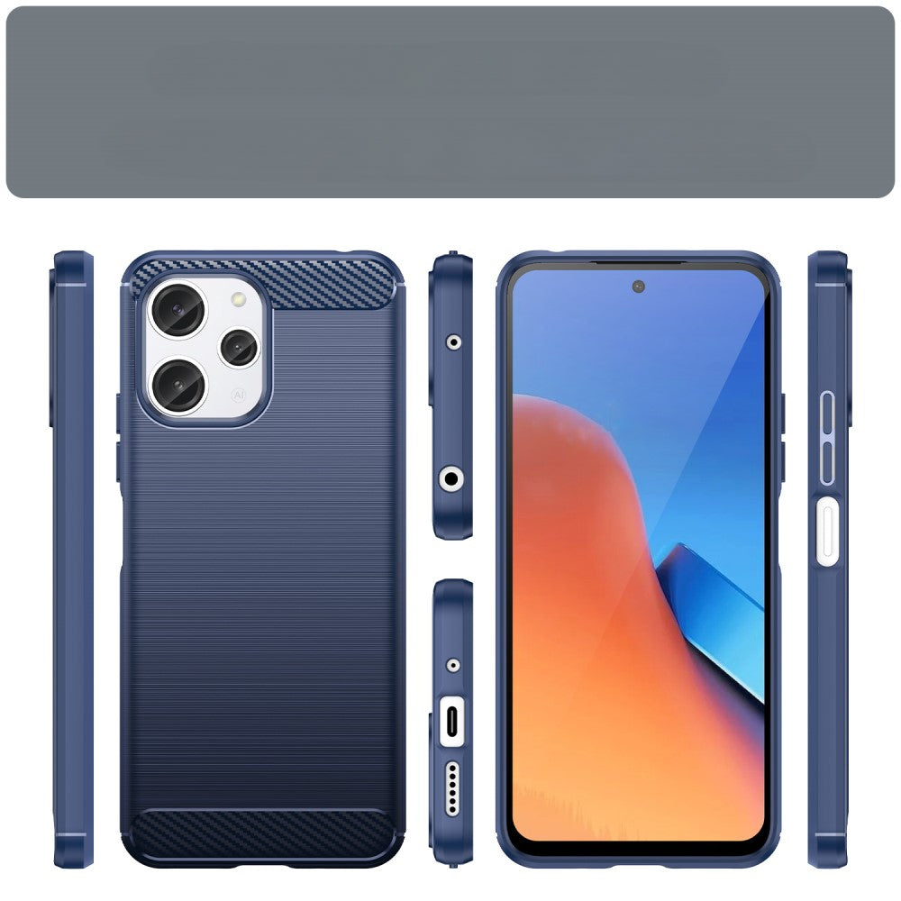 Xiaomi Redmi 12 - Metal Carbon Look Case