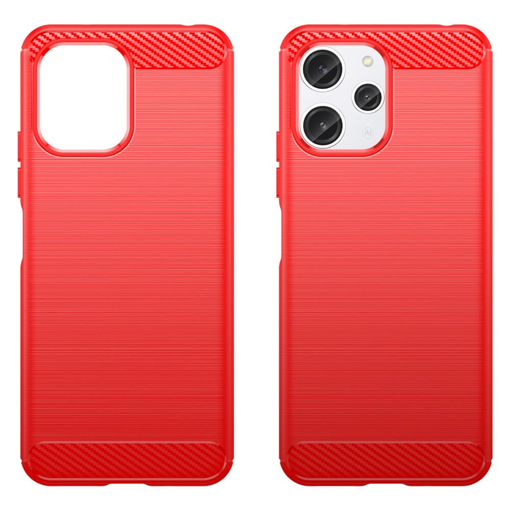 Xiaomi Redmi 12 - Metal Carbon Look Case