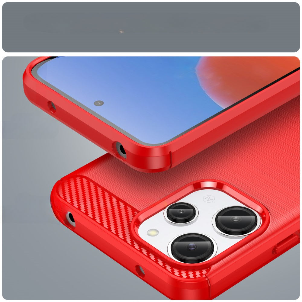 Xiaomi Redmi 12 - Metal Carbon Look Case