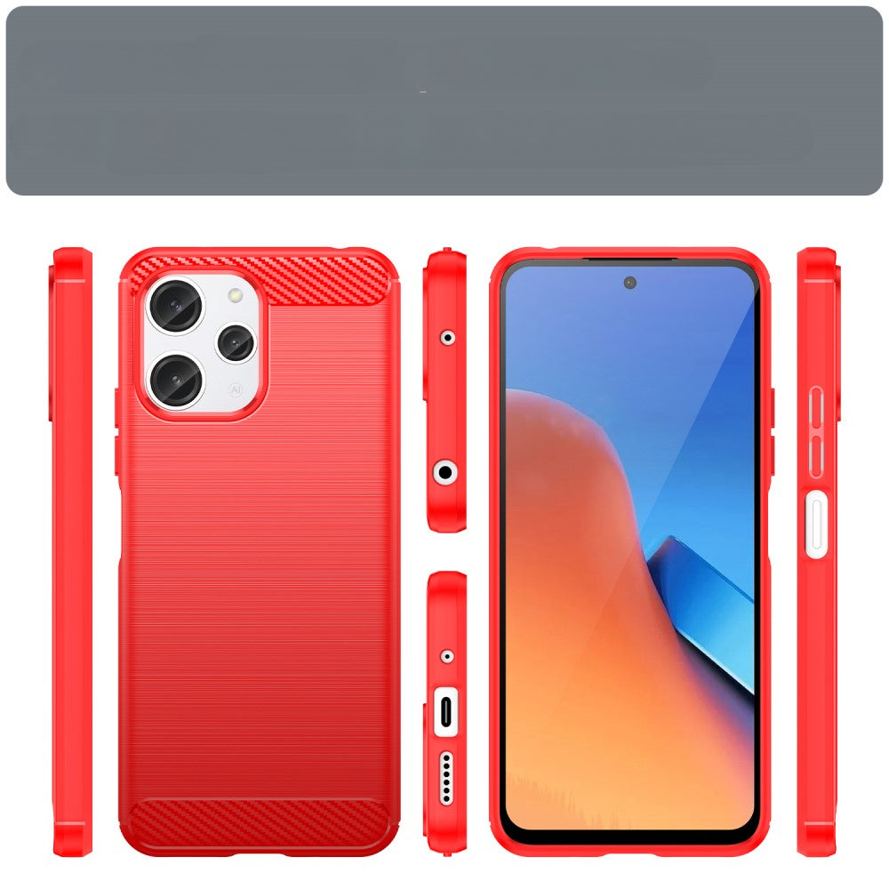 Xiaomi Redmi 12 - Metal Carbon Look Case