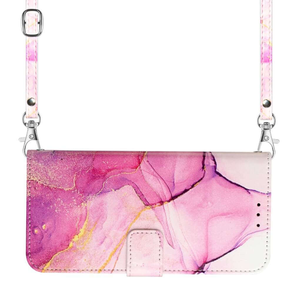 Galaxy S23 Fe - Etui Coque Avec Bandouliã¨Re Marble