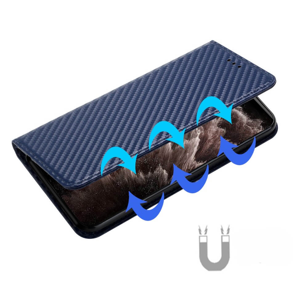 Galaxy S23 FE - Carbon Look Flip Case Cover rosa