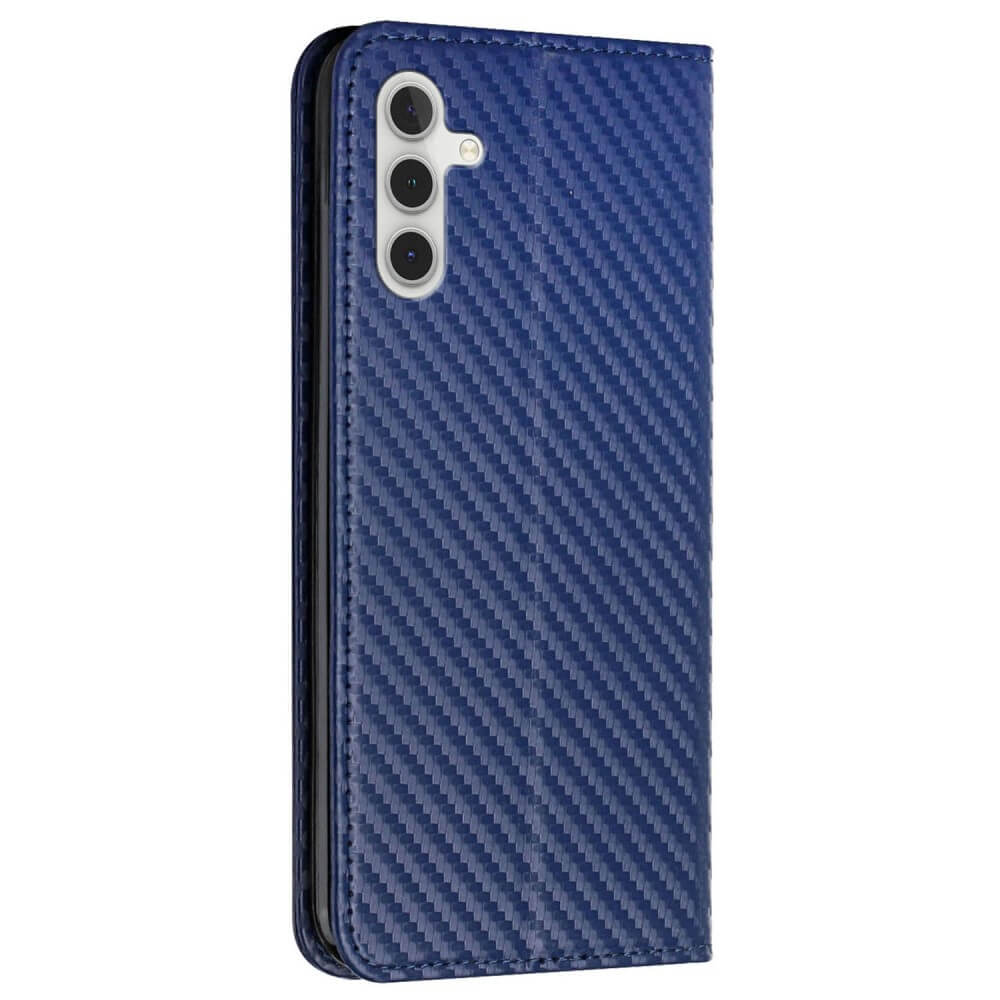 Galaxy S23 FE - Carbon Look Flip Case Cover rosa