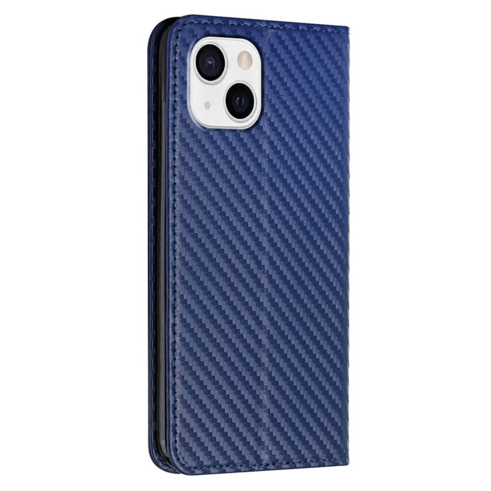 iPhone 15 Plus - Custodia Flip Carbon Look