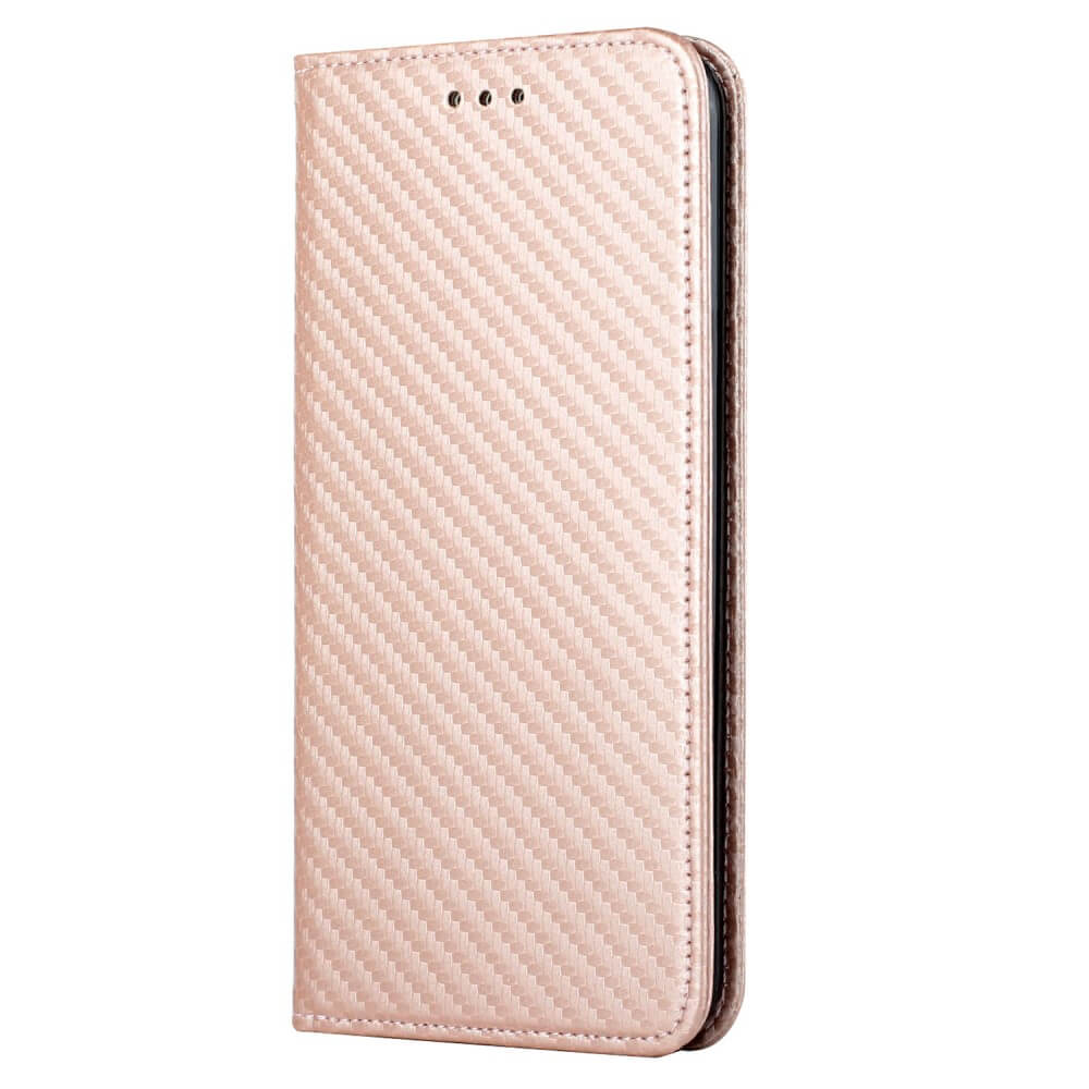 iPhone 15 Pro - Etui Flip Look carbone