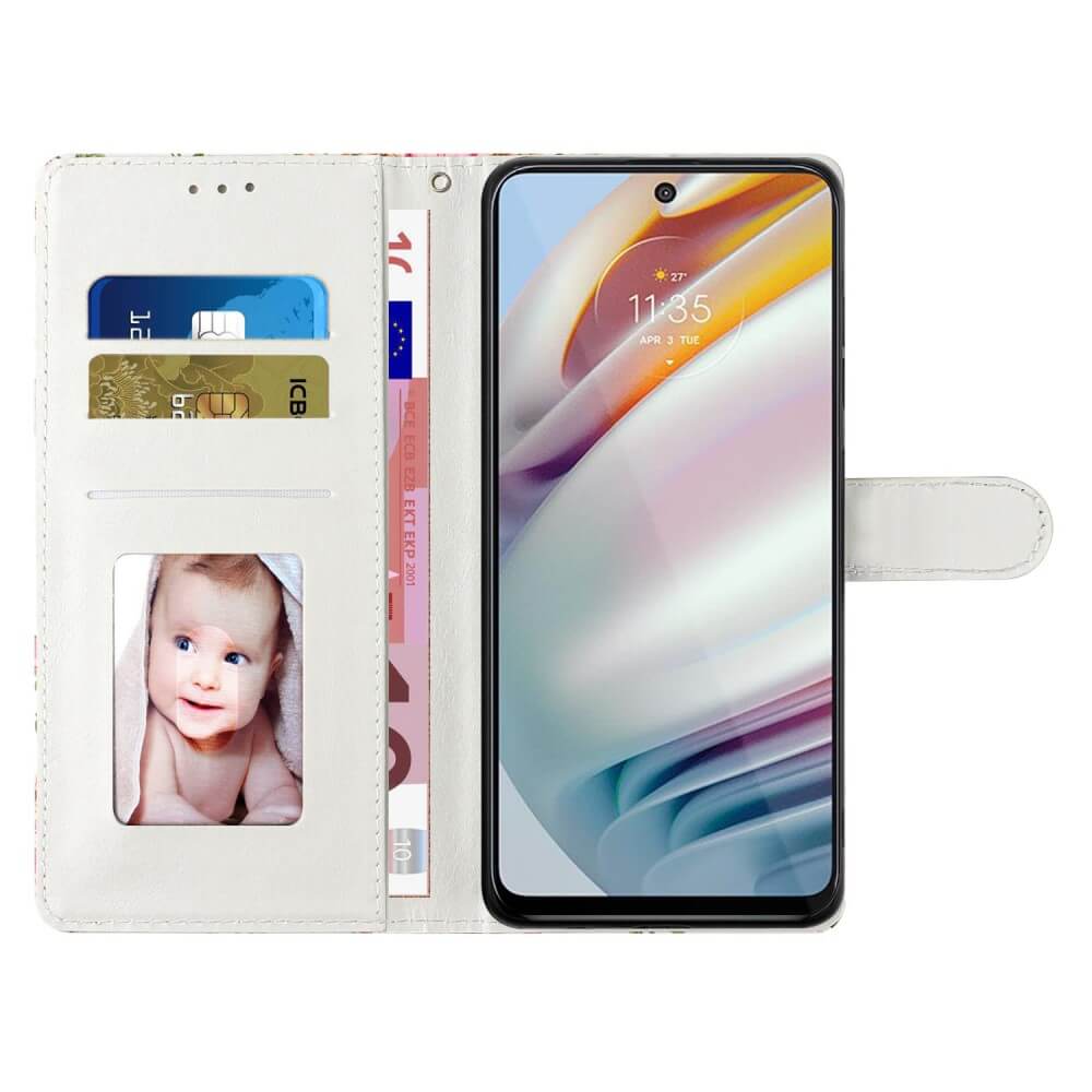 Galaxy A25 5G - Leder Etui Hülle Schmetterling blau