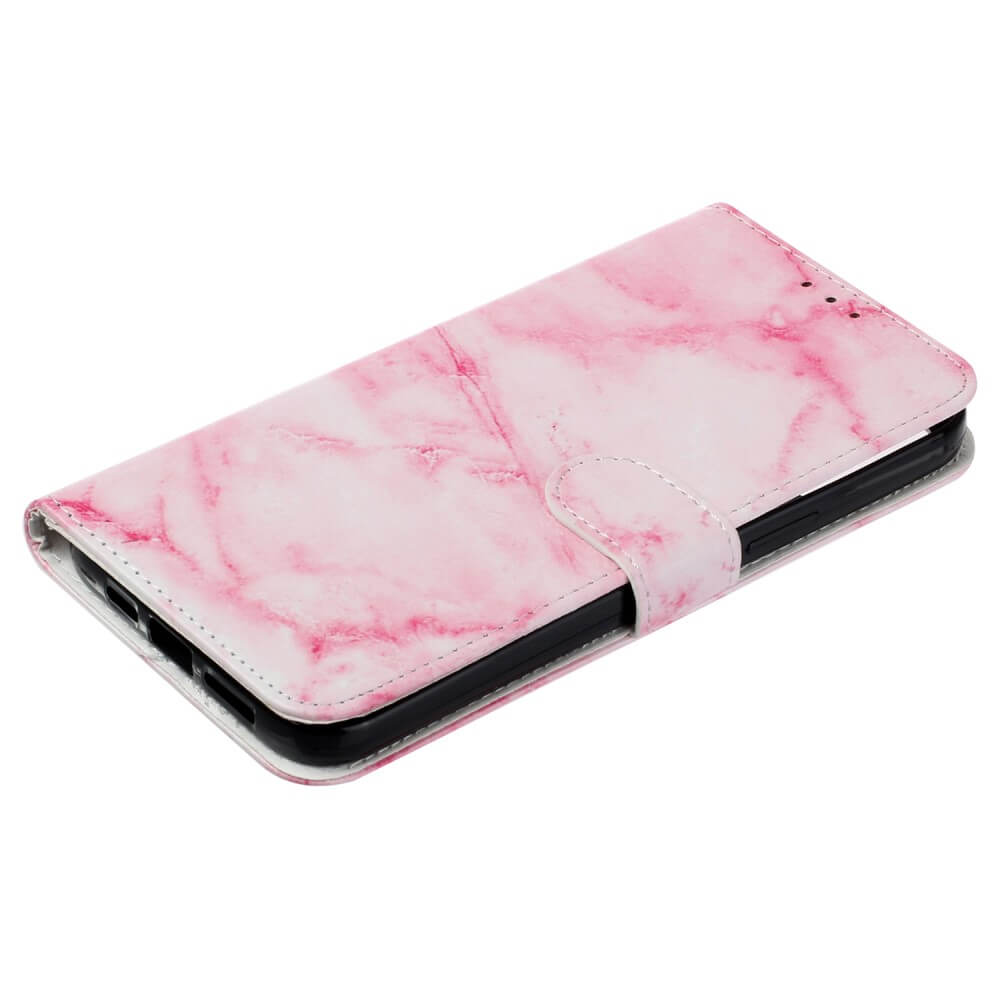 iPhone 15 Pro Max - Leder Etui Hülle Marble