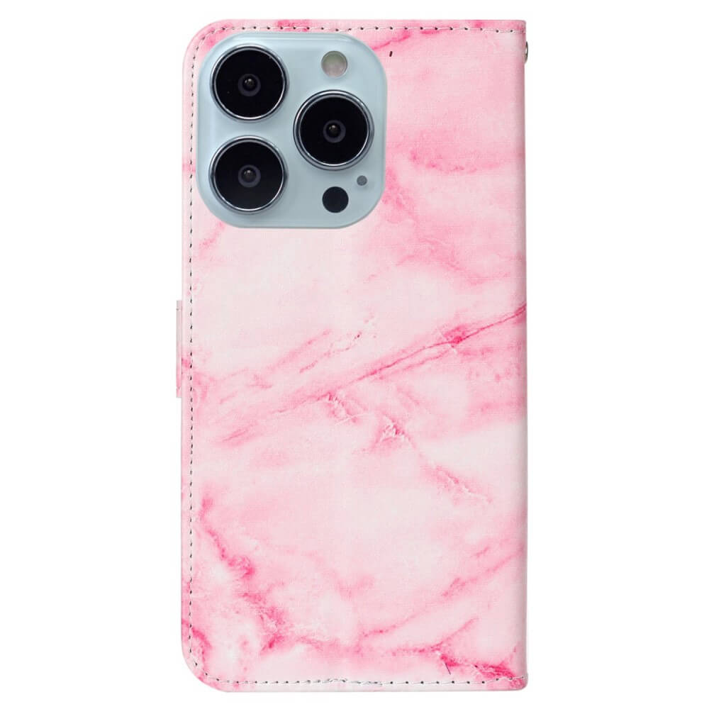 iPhone 15 Pro Max - Leder Etui Hülle Marble