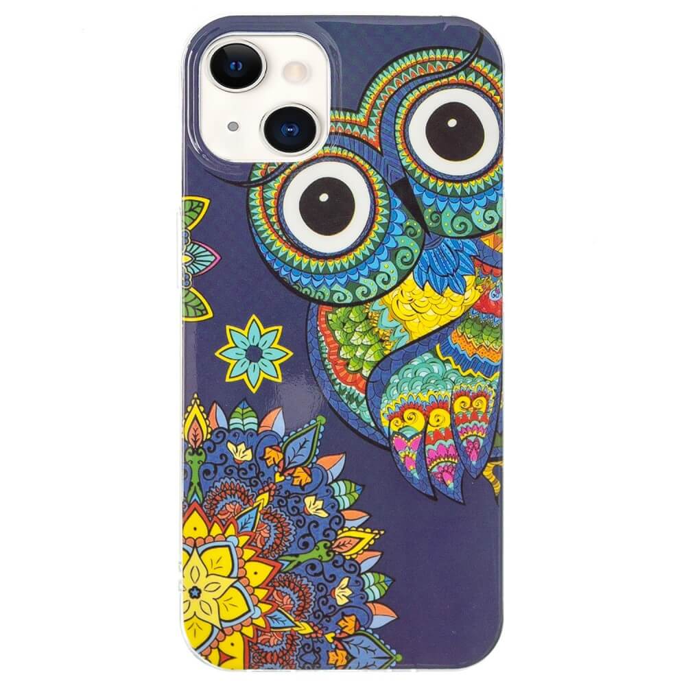 iPhone 15 - Noctilucent silicone case owl