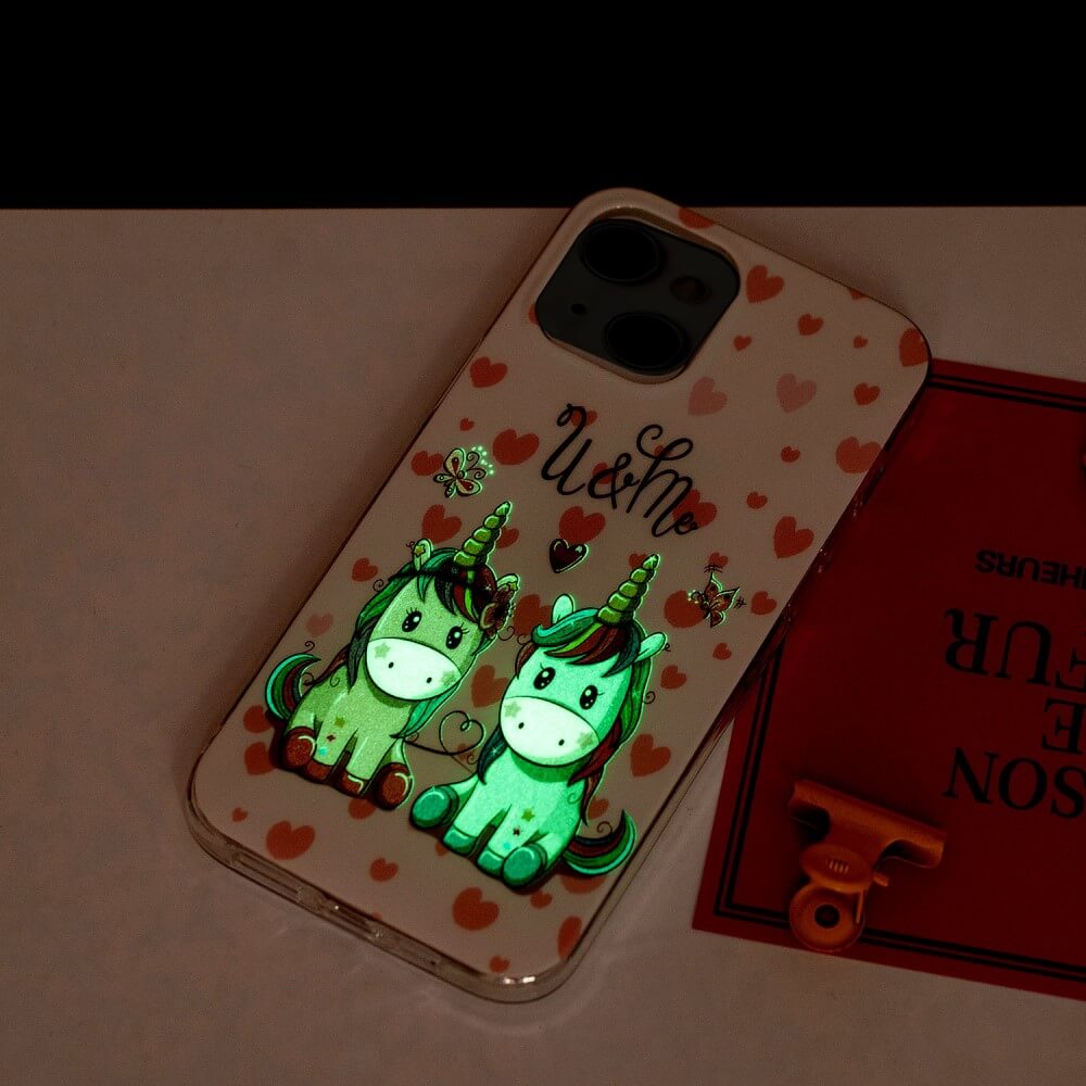 iPhone 15 - Coque luminescente en silicone