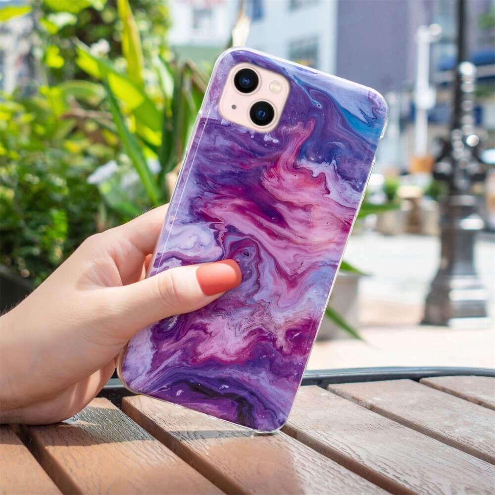 iPhone 15 Plus - Custodia in gomma Marble