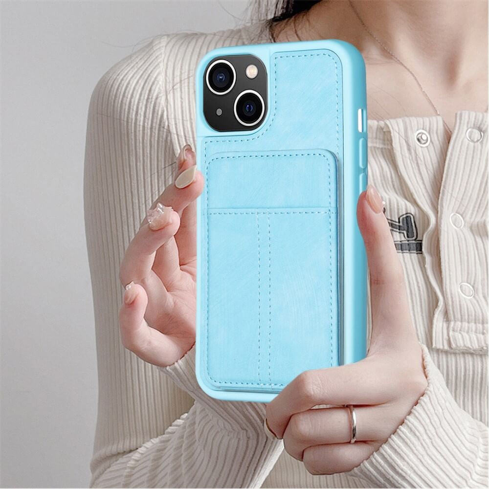 iPhone 15 - Coque Kickstand avec porte-cartes