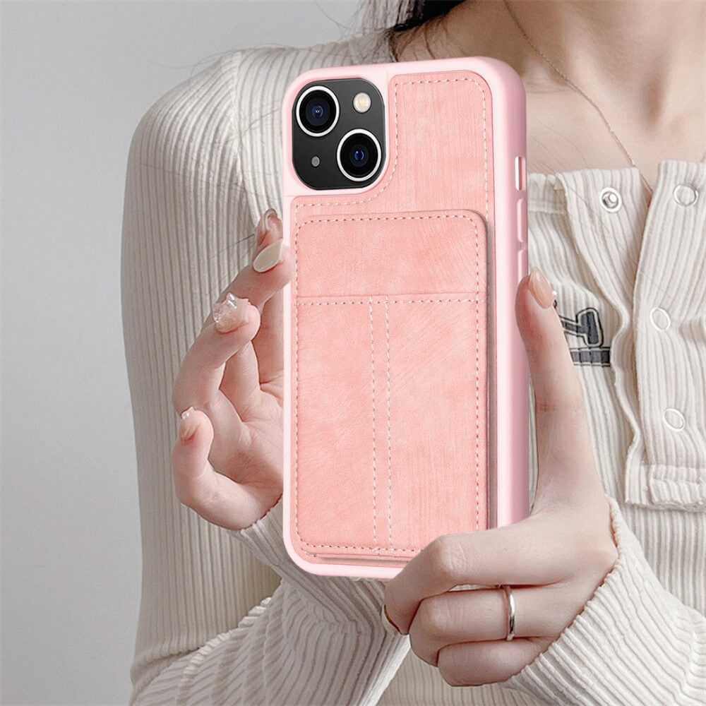iPhone 15 - Coque Kickstand avec porte-cartes