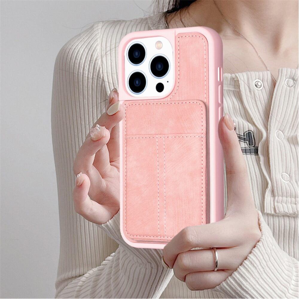 iPhone 15 Pro - Coque Kickstand avec porte-cartes