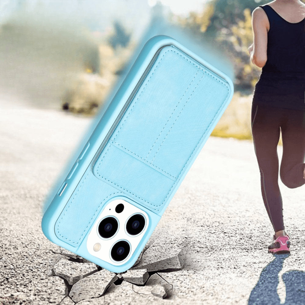iPhone 15 Pro - Coque Kickstand avec porte-cartes
