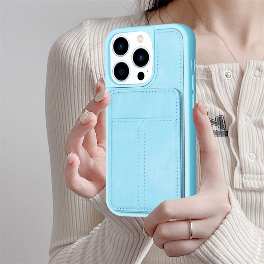iPhone 15 Pro - Coque Kickstand avec porte-cartes