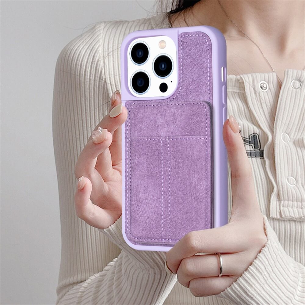 iPhone 15 Pro - Coque Kickstand avec porte-cartes