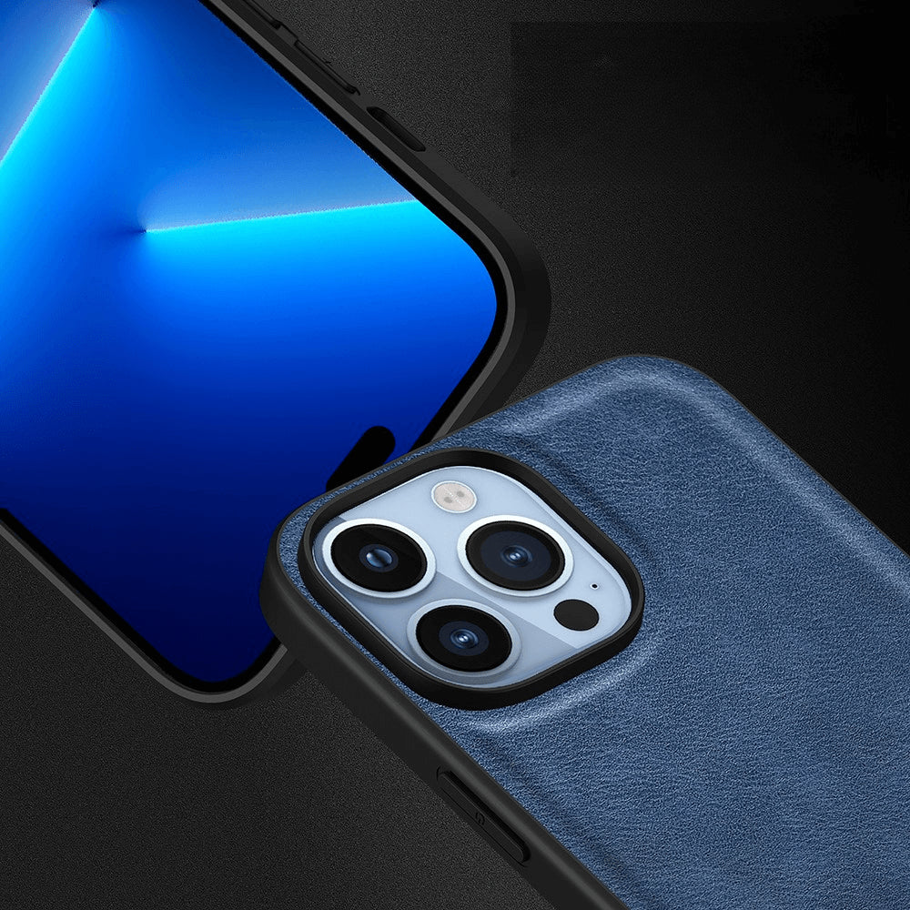 iPhone 15 Pro - Retro Schutzhülle Mit Kunstleder