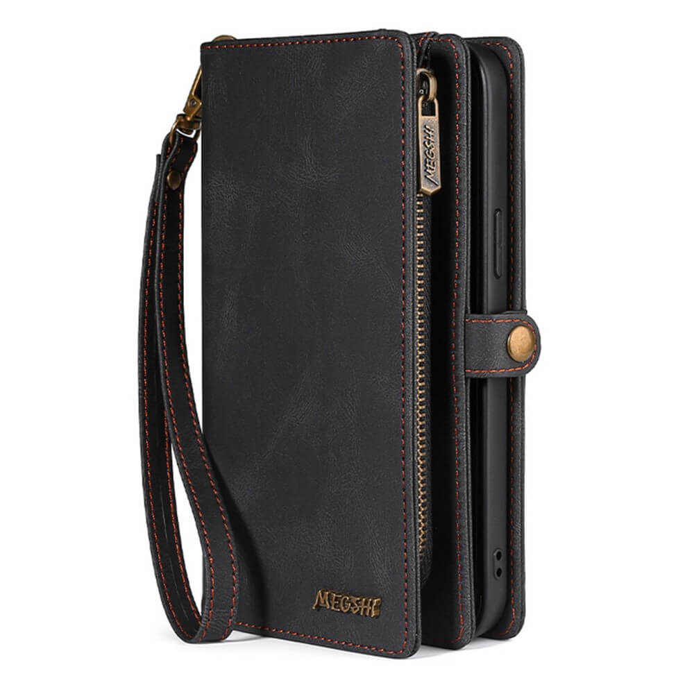 iPhone 15 Plus - Megshi 2-1 Brieftaschen Hülle