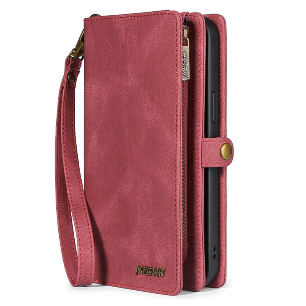 iPhone 15 Pro Max - Megshi 2-1 portefeuilles coque