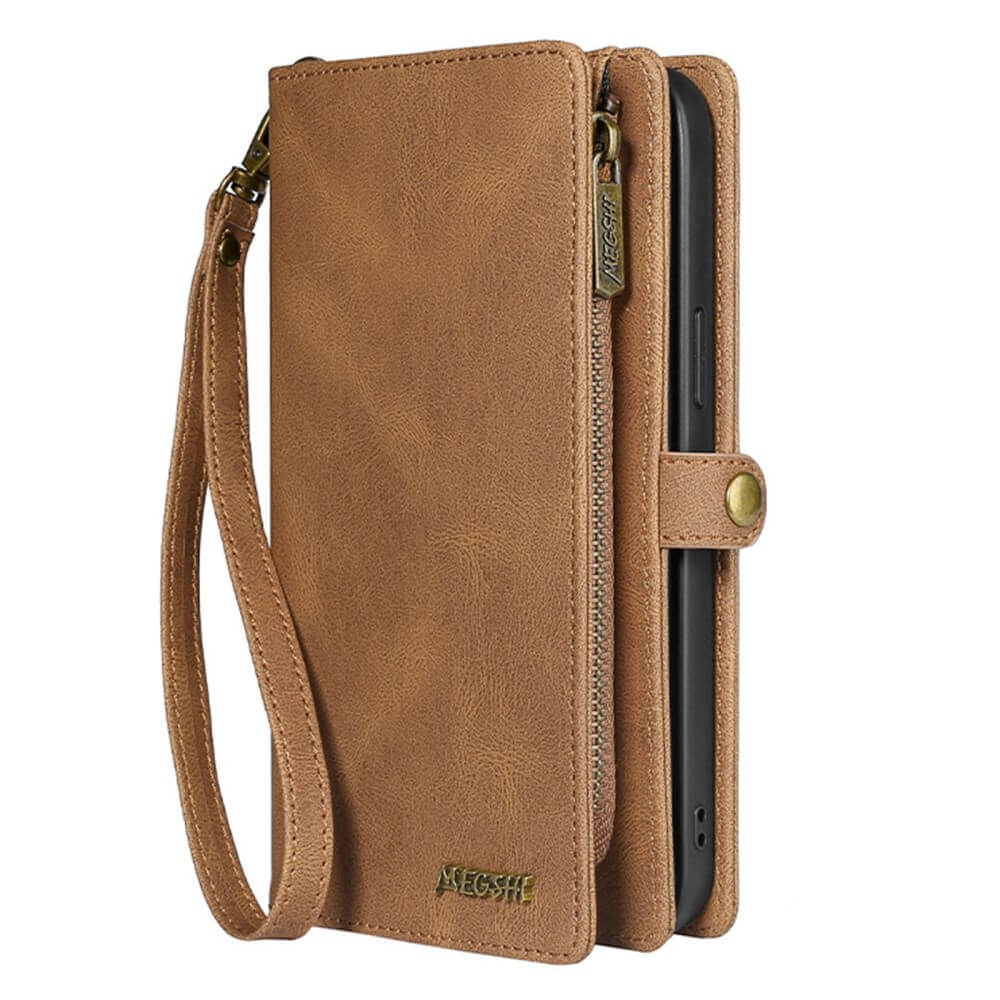 iPhone 15 Pro Max - Megshi 2-1 portefeuilles coque