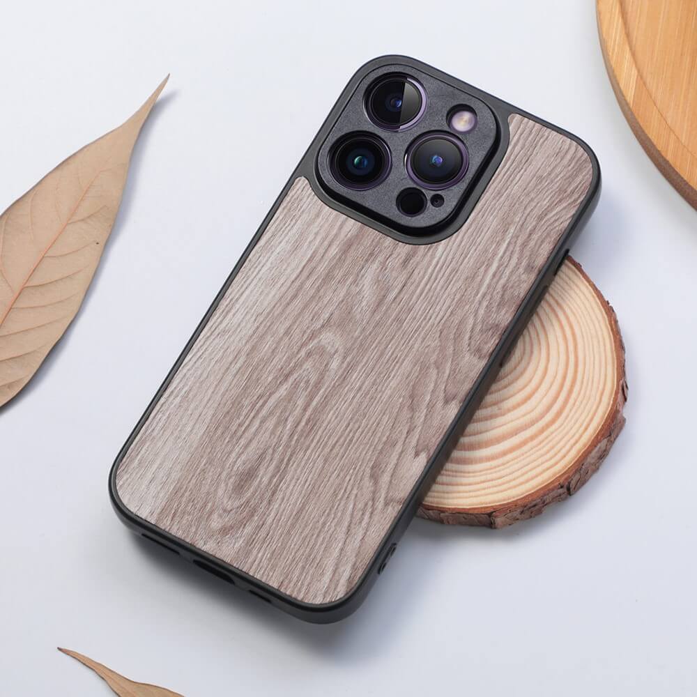 iPhone 15 Pro - Rückenhülle Mit Holz-struktur