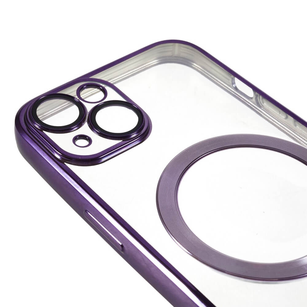 iPhone 15 - Handyhülle mit metallischem Design & Kameraschutz