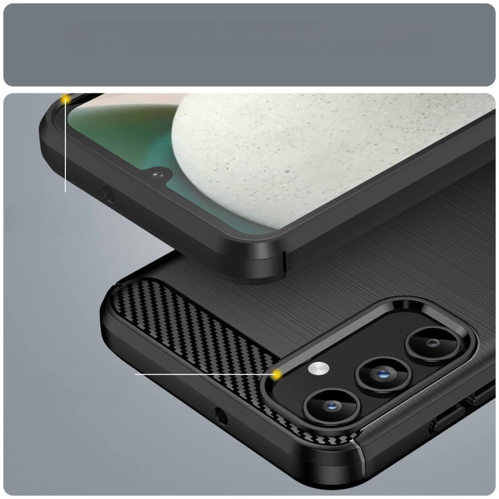 Galaxy A15 - Cover in look metal carbone