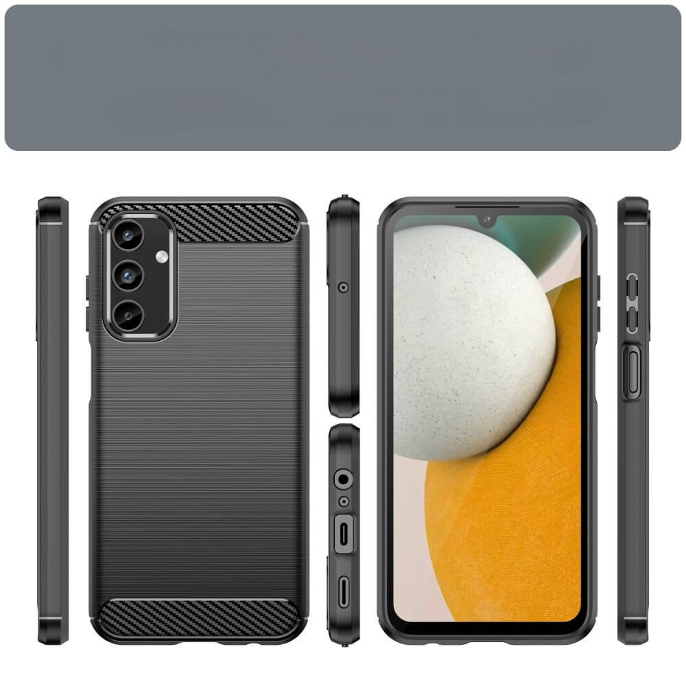 Galaxy A15 - Cover in look metal carbone