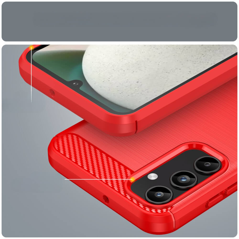 Galaxy A15 - Cover in look metal carbone