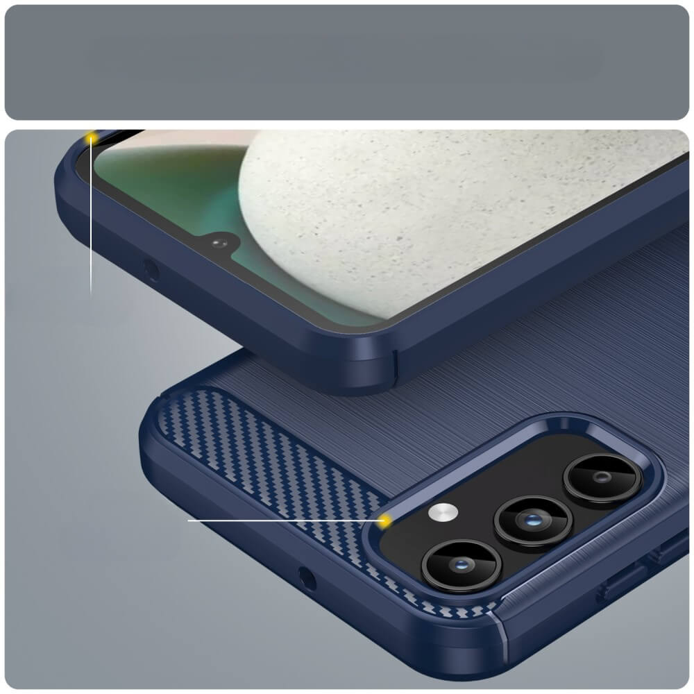 Galaxy A15 - Cover in look metal carbone