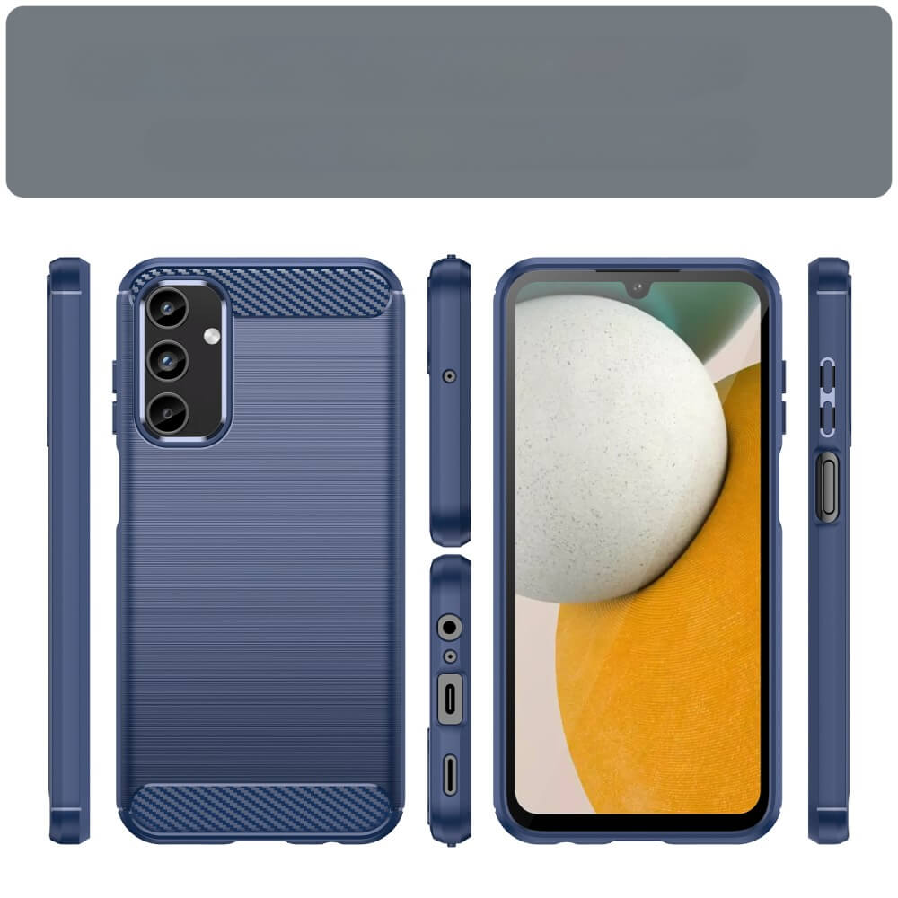 Galaxy A15 - Cover in look metal carbone