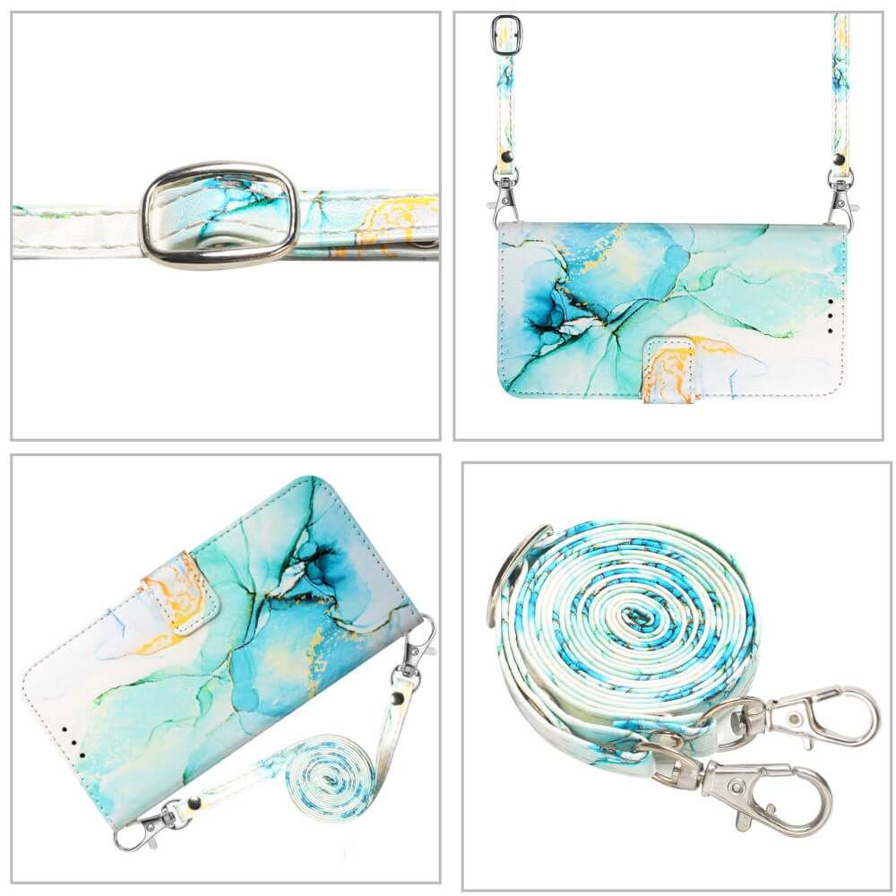 Sony Xperia 5 V - Etui Coque Avec Bandouliã¨Re Marble
