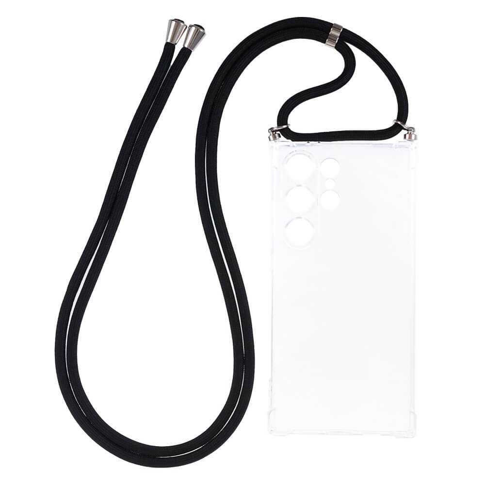 Galaxy S24 Ultra - Hülle mit Umhängeband transparent