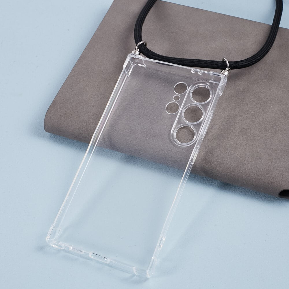 Galaxy S24 Ultra - Hülle mit Umhängeband transparent