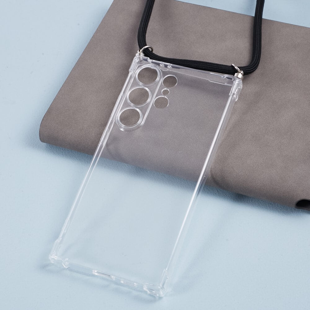 Galaxy S24 Ultra - Hülle mit Umhängeband transparent