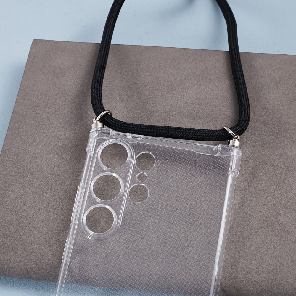 Galaxy S24 Ultra - Hülle mit Umhängeband transparent