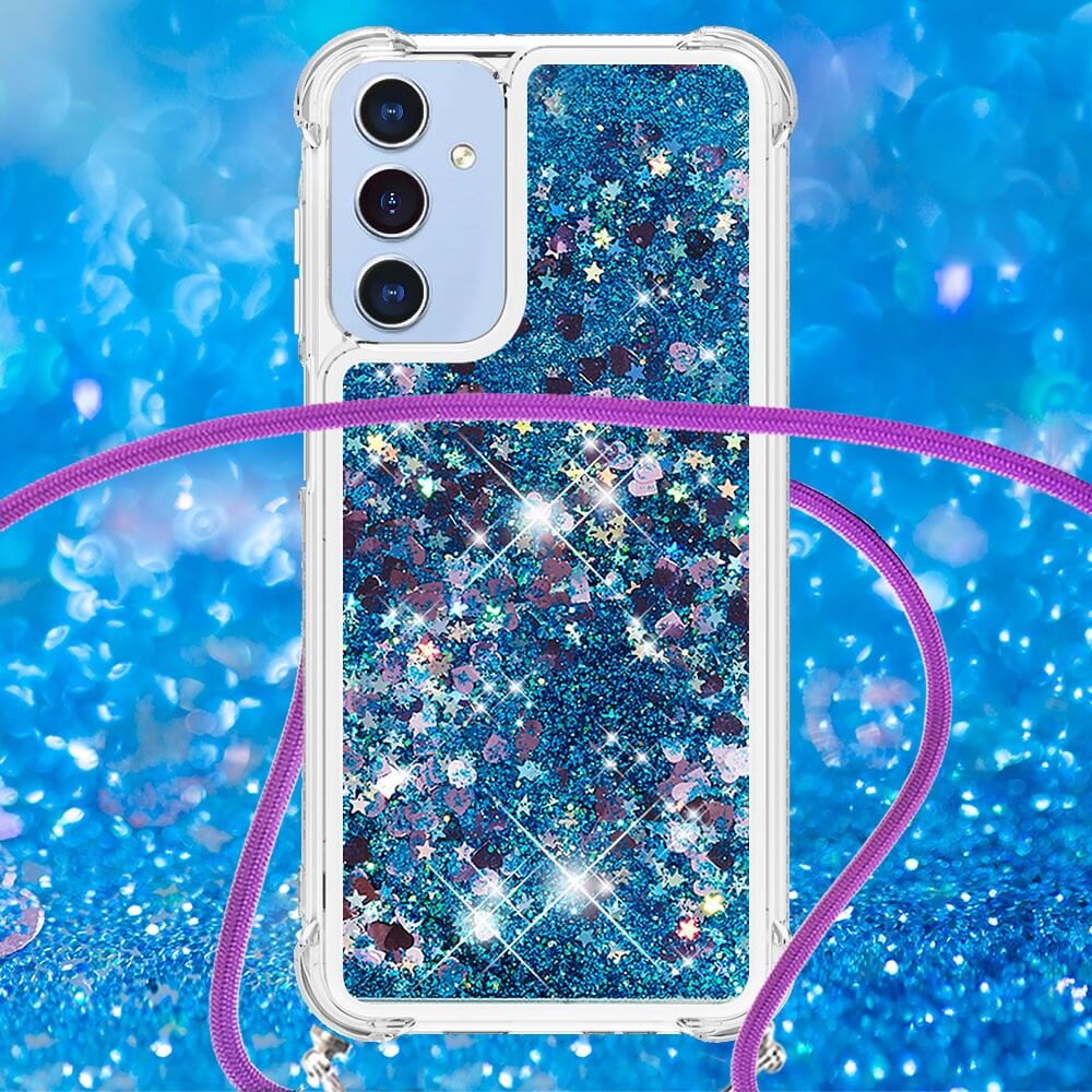 Galaxy A15 - Custodia glitter con cordino