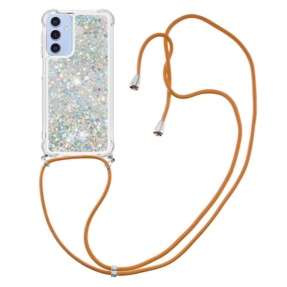Galaxy A15 - Custodia glitter con cordino