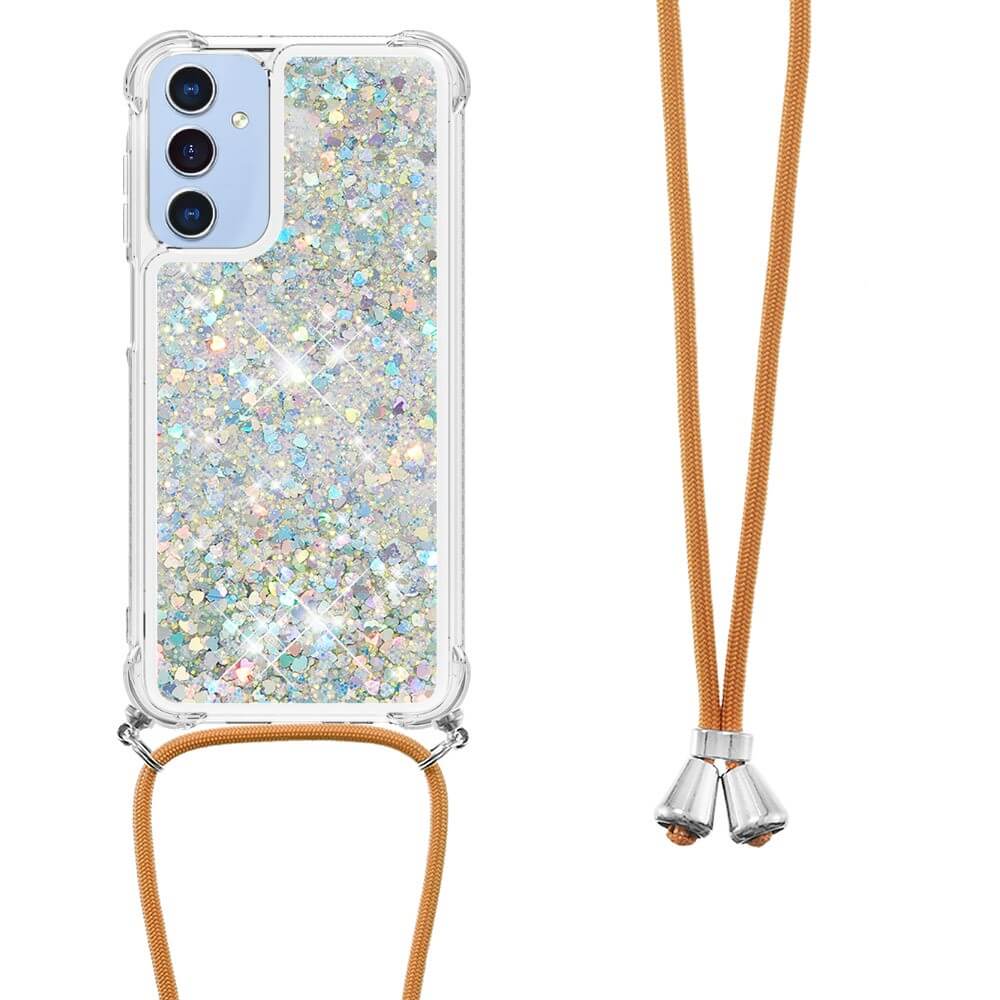Galaxy A15 - Custodia glitter con cordino