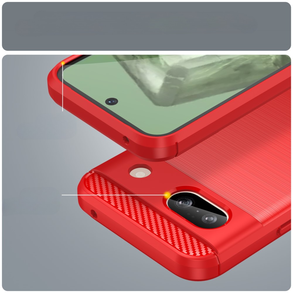 Google Pixel 8a - Coque look métal carbone